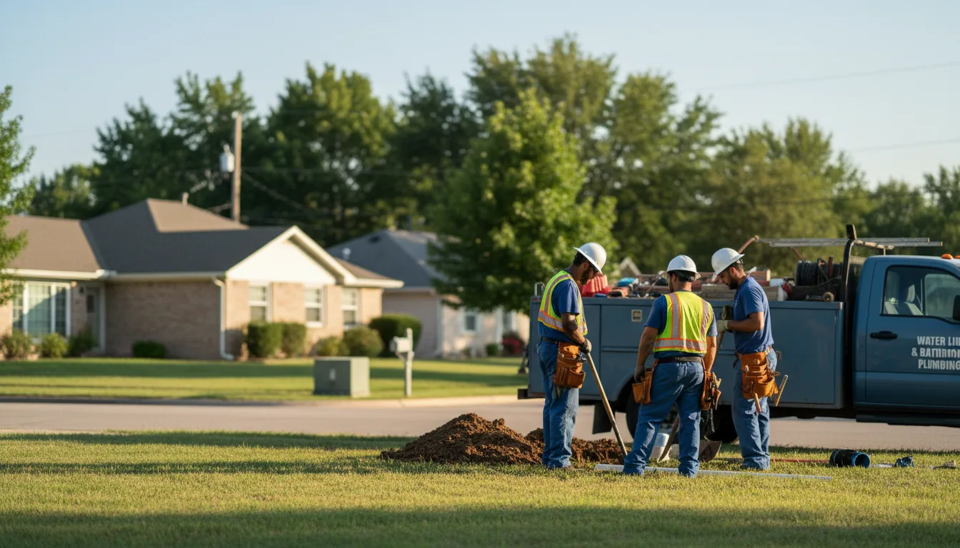 Residential water line and bathroom plumbing service in Jefferson, GA